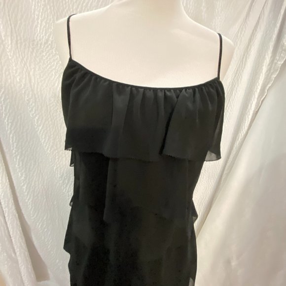 Ann Taylor LOFT Tiered Ruffle Little Black Dress - Picture 6 of 6